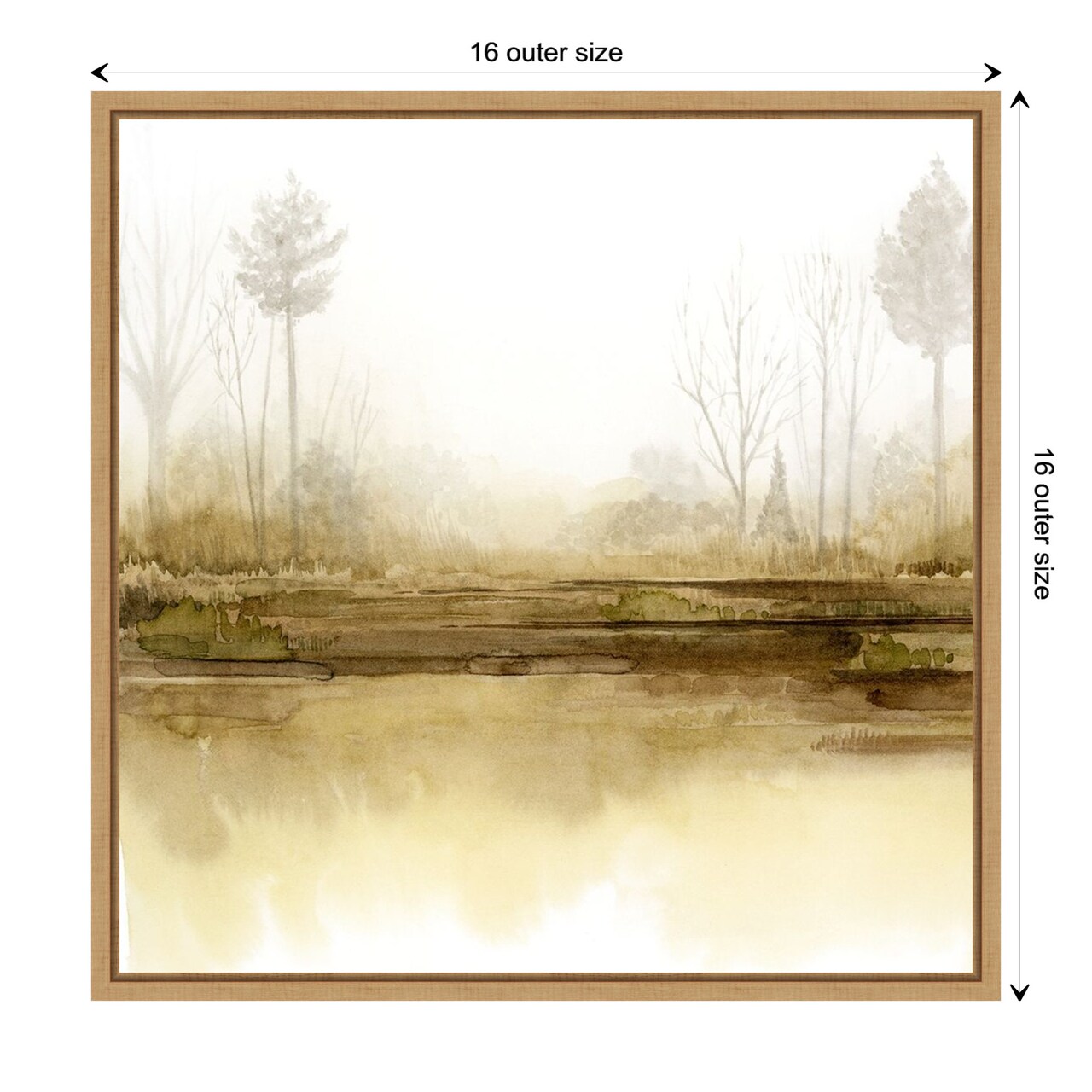 Golden Season Forest II by Grace Popp Canvas Wall Art Print Framed